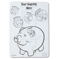Coloring Puzzle-Piggy Bank